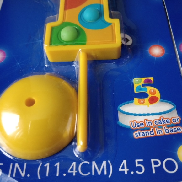 Party birthday, flashing number decoration for cake stand base new 4 … - Picture 3 of 5